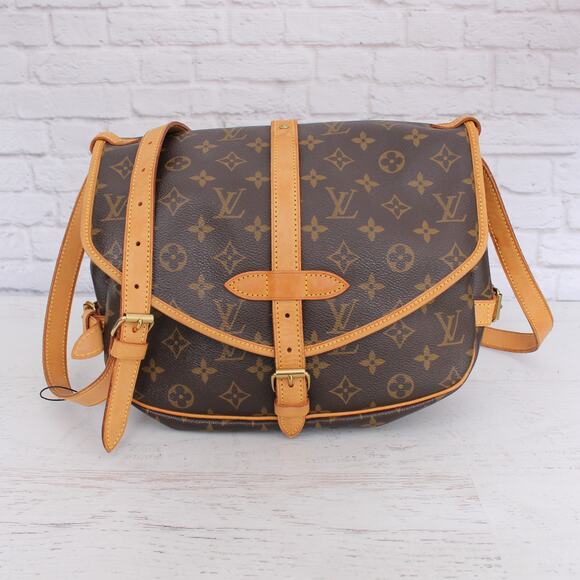 Louis Vuitton Saumur 30 Monogram Crossbody & Shoulder Bag Messenger Brown A5115 - Picture 1 of 10